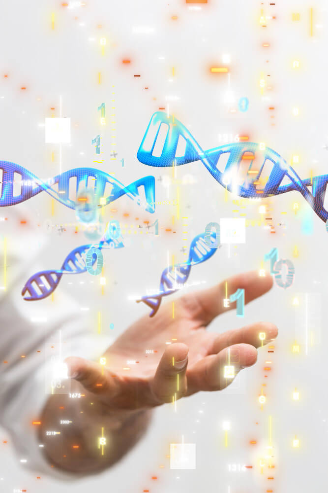 Doctor Holding 3d Render Dna (1)